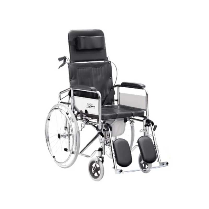 MEDE-MOVE Foldable Commode Wheelchair 0